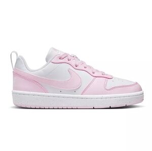 Nike Kid's Pink and White Low-Top Court Vision Sneakers Size 6 Or Women's Size 8